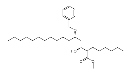 Methyl (2S,3S,5R)-5-(benzyloxy)-2-hexyl-3-hydroxyhexadecanoate结构式