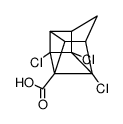 2,3,5-Trichloropentacyclo(4.3.0.02,5.03,8.04,7)nonane-4-carbocyclic acid Structure