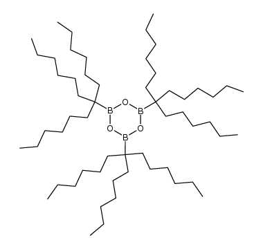 2,4,6-tris-(1,1-dihexyl-heptyl)-cyclotriboroxane Structure