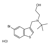 2-[(5-bromo-1-benzothiophen-3-yl)methyl-tert-butylamino]ethanol,hydrochloride结构式