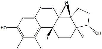 1,2-Dimethylestra-1,3,5(10),6-tetrene-3,17β-diol结构式