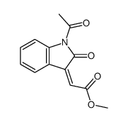 methyl 2-(1-acetyl-2-oxo-2,3-dihydro-1H-indol-3-ylidene)acetate Structure