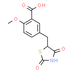 5-[(2,4-Dioxothiazolidin-5-yl)Methyl]-2-Methoxybenzoic acid Structure