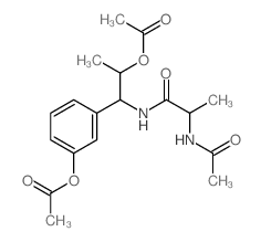 Propanamide,2-(acetylamino)-N-[2-(acetyloxy)-1-[3-(acetyloxy)phenyl]propyl]- Structure