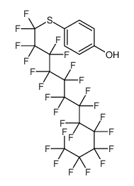 4-(1,1,2,2,3,3,4,4,5,5,6,6,7,7,8,8,9,9,10,10,11,11,12,12,12-pentacosafluorododecylsulfanyl)phenol Structure