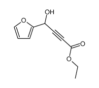 4-furan-2-yl-4-hydroxy-but-2-ynoic acid ethyl ester结构式