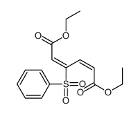 diethyl 3-(benzenesulfonyl)hexa-2,4-dienedioate结构式