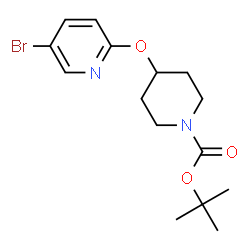 4-((5-溴吡啶-2-基)氧基)哌啶-1-甲酸叔丁酯结构式