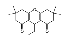 9-ethyl-3,3,6,6-tetramethyl-3,4,5,6,7,9-hexahydro-1H-xanthene-1,8(2H)-dione Structure