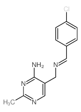 5-(((4-chlorobenzylidene)amino)methyl)-2-methyl-4-pyrimidinamine Structure