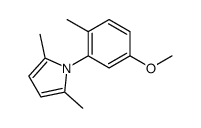 1-(5-methoxy-2-methylphenyl)-2,5-dimethyl-1H-pyrrole结构式