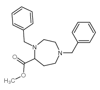 六氢-1,4-双(苯基甲基)-1H-1,4-二氮杂卓-5-羧酸甲酯结构式