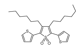 3,4-dihexyl-2,5-dithiophen-2-ylthiophene 1,1-dioxide Structure