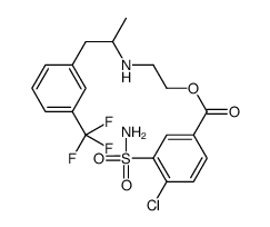 2-[[1-Methyl-2-[3-(trifluoromethyl)phenyl]ethyl]amino]ethyl=4-chloro-3-sulfamoylbenzoate结构式