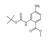 methyl 4-amino-2-[(tert-butoxycarbonyl)amino]benzoate结构式