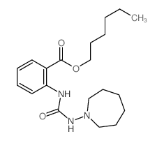 Benzoic acid,2-[[[(hexahydro-1H-azepin-1-yl)amino]carbonyl]amino]-, hexyl ester picture