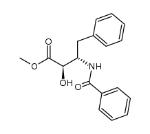 methyl (2R,3S)-3-benzoylamino-2-hydroxy-4-phenylbutanoate结构式