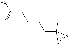 5-(3-methyl-3H-diazirin-3-yl)pentanoic acid结构式