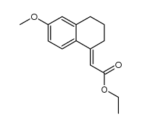 (6-methoxy-3,4-dihydro-2H-[1]naphthyliden)-acetic acid ethyl ester结构式