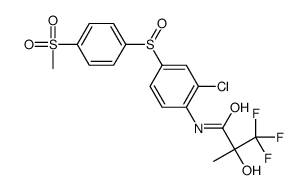 (2R)-N-(2-chloro-4-((4-(Methylsulfonyl)phenyl)sulfinyl)phenyl)-3,3,3-trifluoro-2-hydroxy-2-Methylpropanamide structure