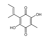 2,5-Cyclohexadiene-1,4-dione,2,5-dihydroxy-3-methyl-6-(1-methyl-1-propenyl)-(9CI)结构式