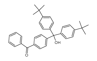 (p-Benzoylphenyl)bis(4-tert-butylphenyl)methanol结构式