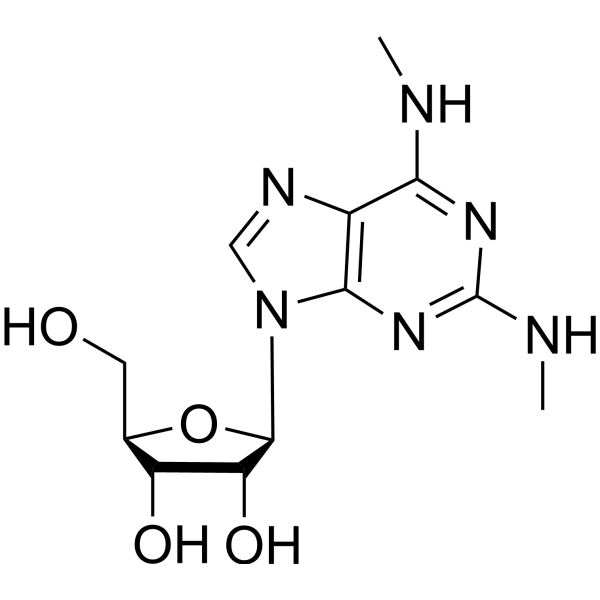 2-Methylamino-N6-methyladenosine Structure