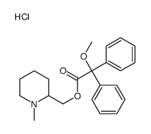 Acetic acid, 2,2-diphenyl-2-methoxy-, (1-methyl-2-piperidyl)methyl est er, hydrochloride Structure