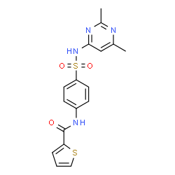 N-(4-{[(2,6-dimethyl-4-pyrimidinyl)amino]sulfonyl}phenyl)-2-thiophenecarboxamide structure