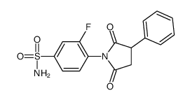 4-(2,5-Dioxo-3-phenyl-1-pyrrolidinyl)-3-fluorobenzenesulfonamide结构式