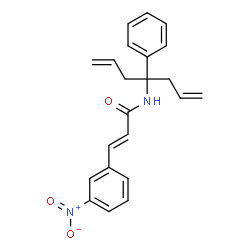 (2E)-3-(3-nitrophenyl)-N-(4-phenylhepta-1,6-dien-4-yl)prop-2-enamide结构式