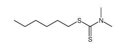 dimethyl-dithiocarbamic acid hexyl ester Structure