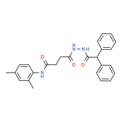 N-(2,4-dimethylphenyl)-4-[2-(diphenylacetyl)hydrazinyl]-4-oxobutanamide Structure