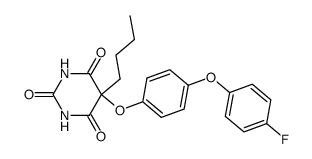 5-n-Butyl-5-(4-(4'-fluorophenoxy)-phenoxy)-pyrimidine-2,4,6-trione Structure
