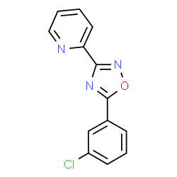 2-[5-(3-Chlorophenyl)-1,2,4-oxadiazol-3-yl]pyridine结构式