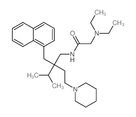 2-diethylamino-N-[3-methyl-2-(naphthalen-1-ylmethyl)-2-[2-(1-piperidyl)ethyl]butyl]acetamide结构式