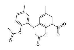 2-(2-Acetoxy-5-methyl-benzyl)-4-methyl-6-nitrophenylacetat Structure