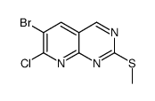 6-BROMO-7-CHLORO-2-(METHYLTHIO)PYRIDO[2,3-D]PYRIMIDINE structure
