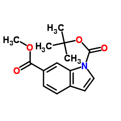 1-甲基-1H-吲哚-1,6-二羧酸1-叔丁酯结构式