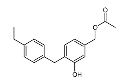 5-acetyloxymethyl-2-(4-ethylbenzyl)phenol Structure