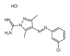 4-[(3-chlorophenyl)diazenyl]-3,5-dimethylpyrazole-1-carboximidamide,hydrochloride Structure