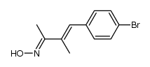 (3E)-4-(4-bromophenyl)-3-methylbut-3-en-2-one oxime Structure