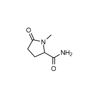 1-甲基-5-氧吡咯烷-2-甲酰胺结构式