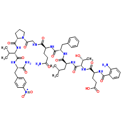 Abz-Glu-Thr-Leu-Phe-Gln-Gly-Pro-Val-p-nitro-Phe-NH2结构式