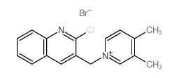 Pyridinium,1-[(2-chloro-3-quinolinyl)methyl]-3,4-dimethyl-, bromide (1:1) Structure