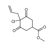 methyl 4-chloro-4-(2-propenyl)-3,5-cyclohexanedione carboxylate结构式