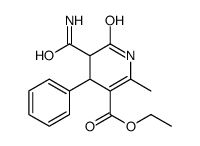 ethyl 3-carbamoyl-6-methyl-2-oxo-4-phenyl-3,4-dihydro-1H-pyridine-5-carboxylate结构式