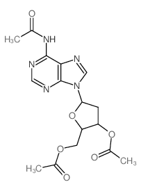 [5-(6-acetamidopurin-9-yl)-3-acetyloxy-oxolan-2-yl]methyl acetate Structure
