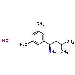 (1R)-1-(3,5-Dimethylphenyl)-3-methyl-1-butanamine hydrochloride (1:1)结构式