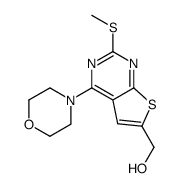 (2-methylsulfanyl-4-morpholin-4-ylthieno[2,3-d]pyrimidin-6-yl)methanol Structure